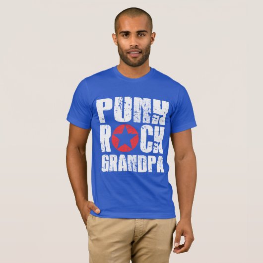 Punk Rock Grandpa T-shirt (Voorkant volledig)