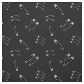 Punk Rock Heavy Metal Gothic Safety Pin Pattern Stof (Swatch)