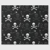 Punk rock heavy metal muziek cadeaupapier (Vlak)