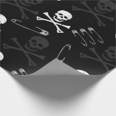 Punk rock heavy metal muziek cadeaupapier (Hoek)