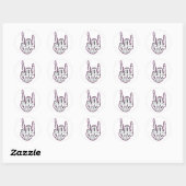 Punk Rock/Heavy Metal Skeleton Horns Ronde Sticker (Vel)
