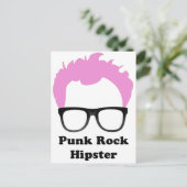 Punk Rock Hipster Briefkaart (Staand voorkant)