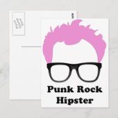 Punk Rock Hipster Briefkaart (Voorkant / Achterkant)