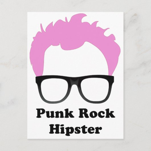 Punk Rock Hipster Briefkaart (Voorkant)