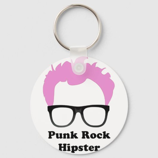 Punk Rock Hipster Sleutelhanger (Voorkant)