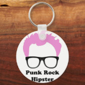 Punk Rock Hipster Sleutelhanger (Voorkant)