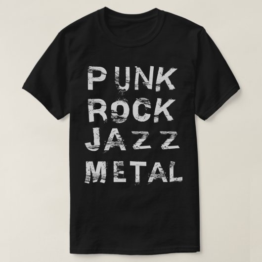 punk rock jazzmetal t-shirt (Design voorkant)
