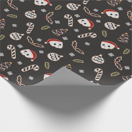 Punk Rock-kerstkoekjes Cadeaupapier (Hoek)