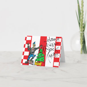 PUNK ROCK KERSTMIS FEESTDAGEN KAART