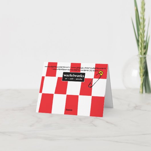 PUNK ROCK KERSTMISEXPERIENCE FEESTDAGEN KAART (Achterkant)