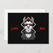 Punk Rock Llamas Rule Briefkaart (Voorkant / Achterkant)