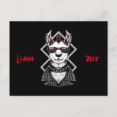 Punk Rock Llamas Rule Briefkaart (Voorkant)