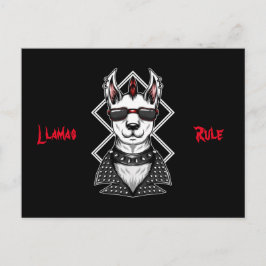 Punk Rock Llamas Rule Briefkaart