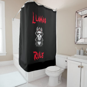 Punk Rock Llamas Rule Douchegordijn