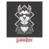 Punk Rock Llamas Rule Sticker (Voorkant)