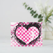 Punk Rock Love Wedding Bridal Shower Uitnodiging (Staand voorkant)