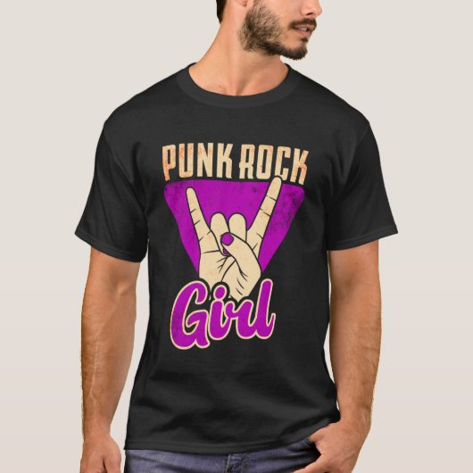 Punk Rock Meisje Pullover Hoodie (Voorkant)