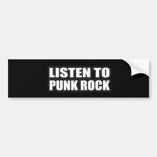 PUNK ROCK-meisje punker punk rocker ponst muziek Bumpersticker (Voorkant)