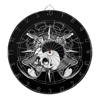 Punk Rock Mohawk Skull Rozen Guitars Spikes Dartbord