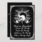 Punk Rock Mohawk Skull Rozen Guitars Spikes Kaart (Voorkant / Achterkant)