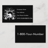 Punk Rock Mohawk Skull Rozen Guitars Spikes Visitekaartje (Voorkant / Achterkant)