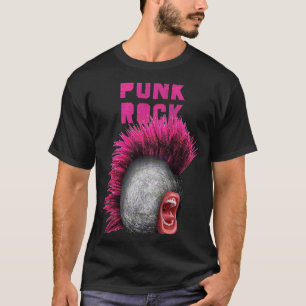 Punk Rock Mohawk Stone Cool Hair Clever Oldies Mu T-shirt