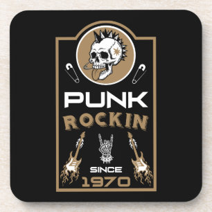 Punk Rock Muziek Nostalgie Sinds 1970 Bier Onderzetter