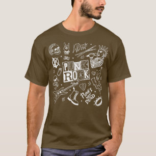 Punk Rock On Rock Star Buddy Concert Skeleton Hand T-shirt