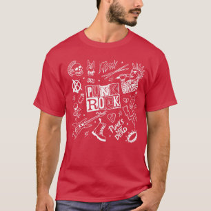 Punk Rock Op Rock Buddy Concert Skelet Handen T-shirt