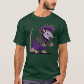 Punk Rock Opossum Zombie T-shirt (Voorkant)