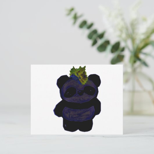 Punk Rock Panda 2 Briefkaart (Staand voorkant)