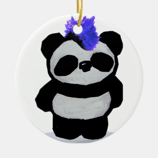 Punk Rock Panda Ornament (Voorkant)