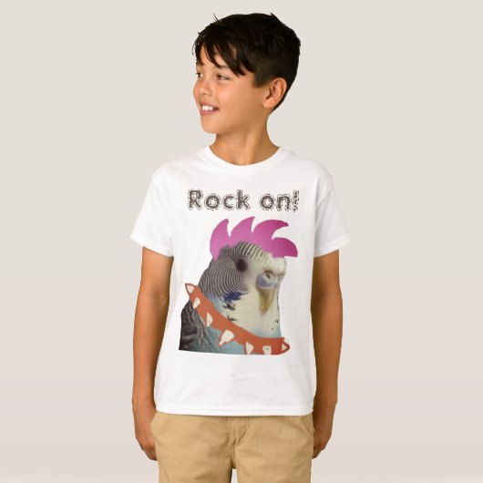 Punk Rock Parakeet T-shirt (Voorkant volledig)