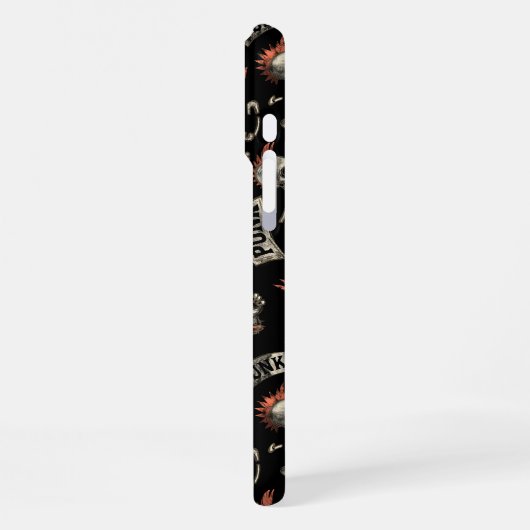 Punk Rock Pattern - Bold & Rebellious iPhone Hoesje (Linkerkant)