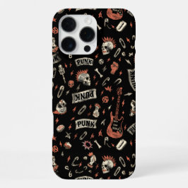 Punk Rock Pattern - Bold & Rebellious iPhone 16 Pro Max Hoesje