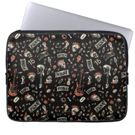 Punk Rock Pattern - Bold & Rebellious Laptop Sleeve