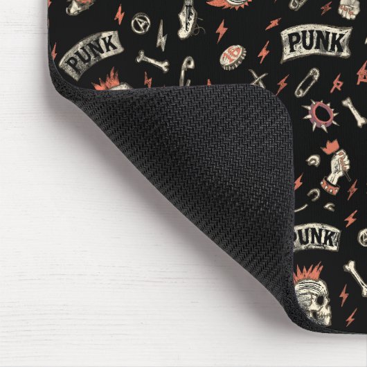 Punk Rock Pattern - Bold & Rebellious Muismat (Hoek)