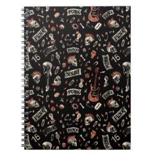 Punk Rock Pattern - Bold & Rebellious Notitieboek