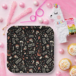 punk Rock Pattern - Bold & Rebellious Papieren Bordje