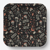 punk Rock Pattern - Bold & Rebellious Papieren Bordje (Voorkant)