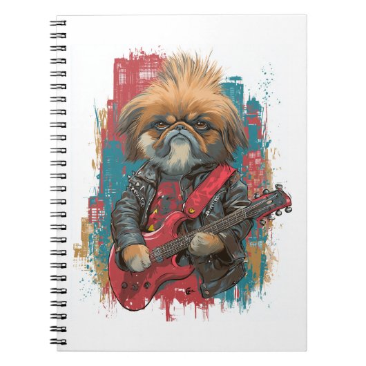 Punk Rock Pekingees � Rebel Dog Notitieboek (Voorkant)