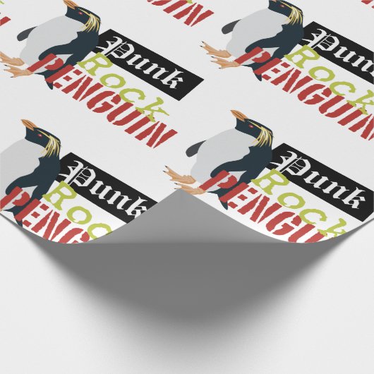 Punk Rock Penguin Cadeaupapier (Hoek)