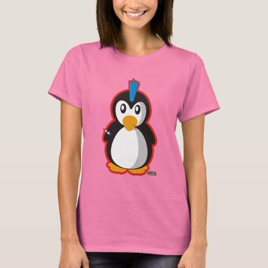 Punk Rock Penguin T-shirt (Voorkant)