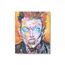 Punk Rock Portret Neo-Expressionist