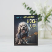 Punk Rock Pup Guitarist Kaart (Staand voorkant)