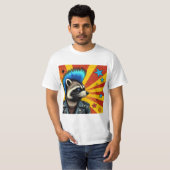 PUNK ROCK RACCOON 2 T-SHIRT (Voorkant volledig)