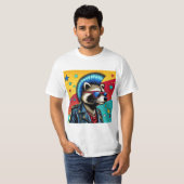 PUNK ROCK RACCOON 3 T-SHIRT (Voorkant volledig)