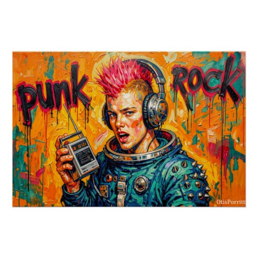 PUNK ROCK RUIMTEVAART 5 PERFECT POSTER (Voorkant)
