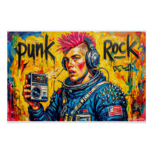 PUNK ROCK RUIMTEVAART PERFECT POSTER