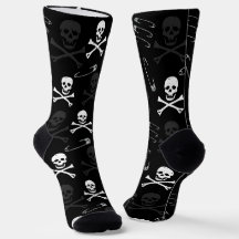 Punk Rock Safety Pins and Skulls Pattern